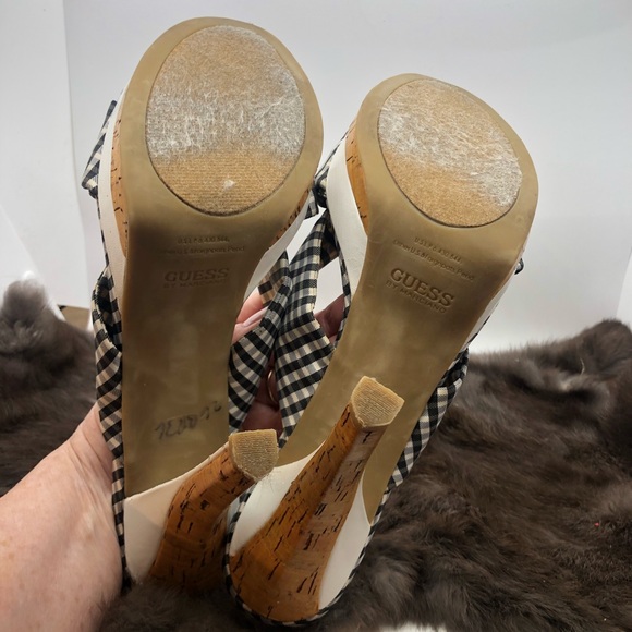 Guess by Marciano Black and White Gingham Heels - Picture 5 of 5